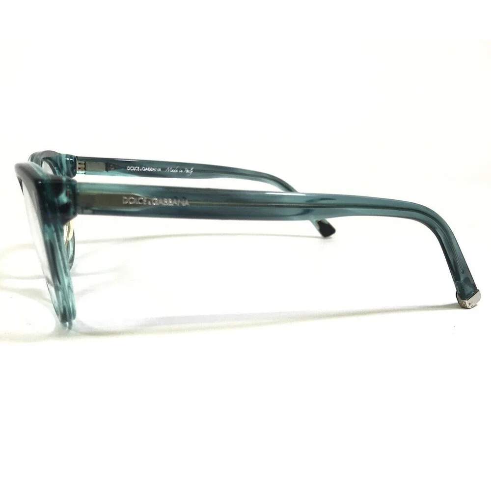 Dolce & Gabbana Eyeglasses Frames DG3240 3010 Blue Horn Round Full Rim 51-20-140